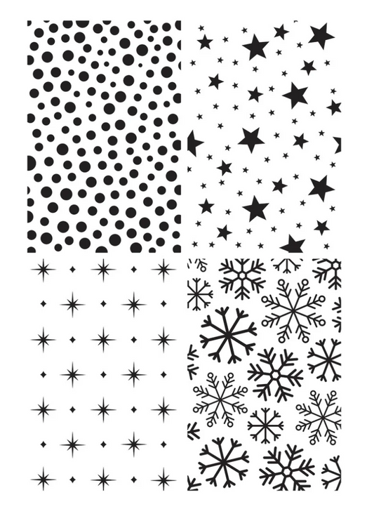 Spellbinders Holiday Backgrounds Panels Press Plates