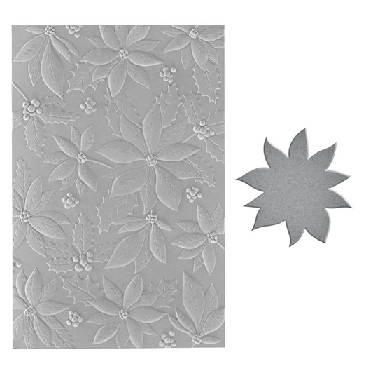 Spellbinders Playful Poinsettia 3D Embossing Folder & Die Set