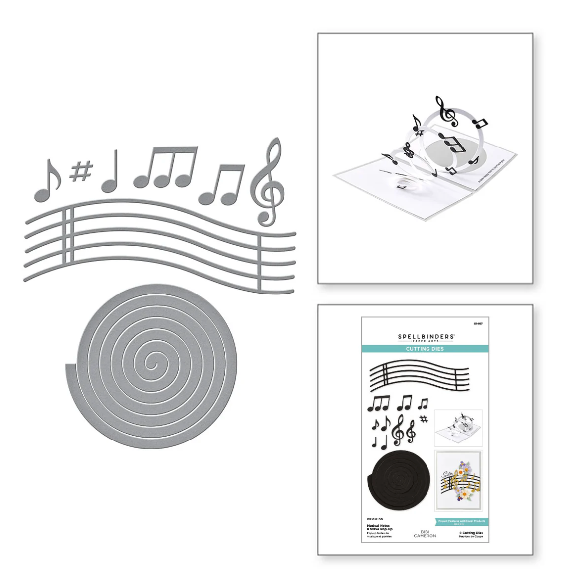 Spellbinders Musical Notes & Stave Pop-Up Etched Dies