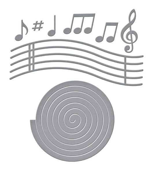 Spellbinders Musical Notes & Stave Pop-Up Etched Dies