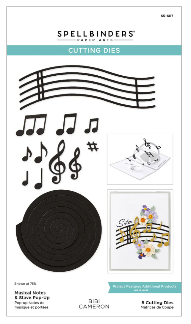 Spellbinders Musical Notes & Stave Pop-Up Etched Dies