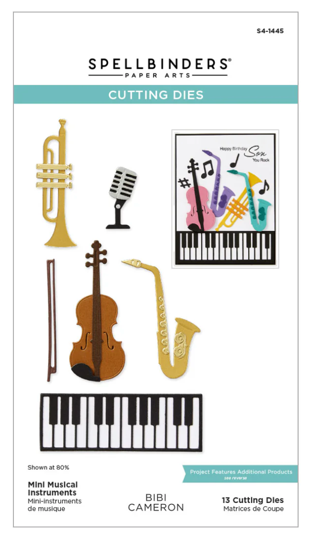 Spellbinders Mini Musical Instruments Etched Dies