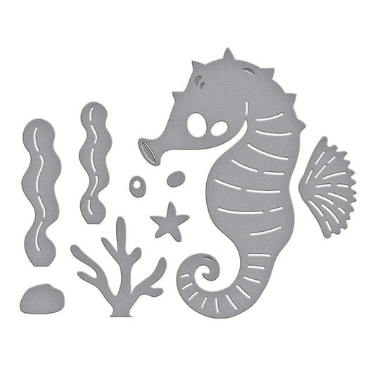 Spellbinders Luna the Seahorse Etched Dies