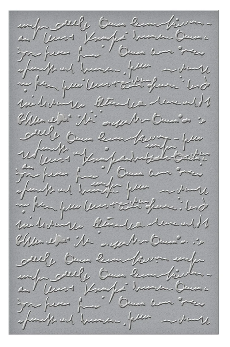 Spellbinders Scribbled Letter Embossing Folder from the Collaged Birds