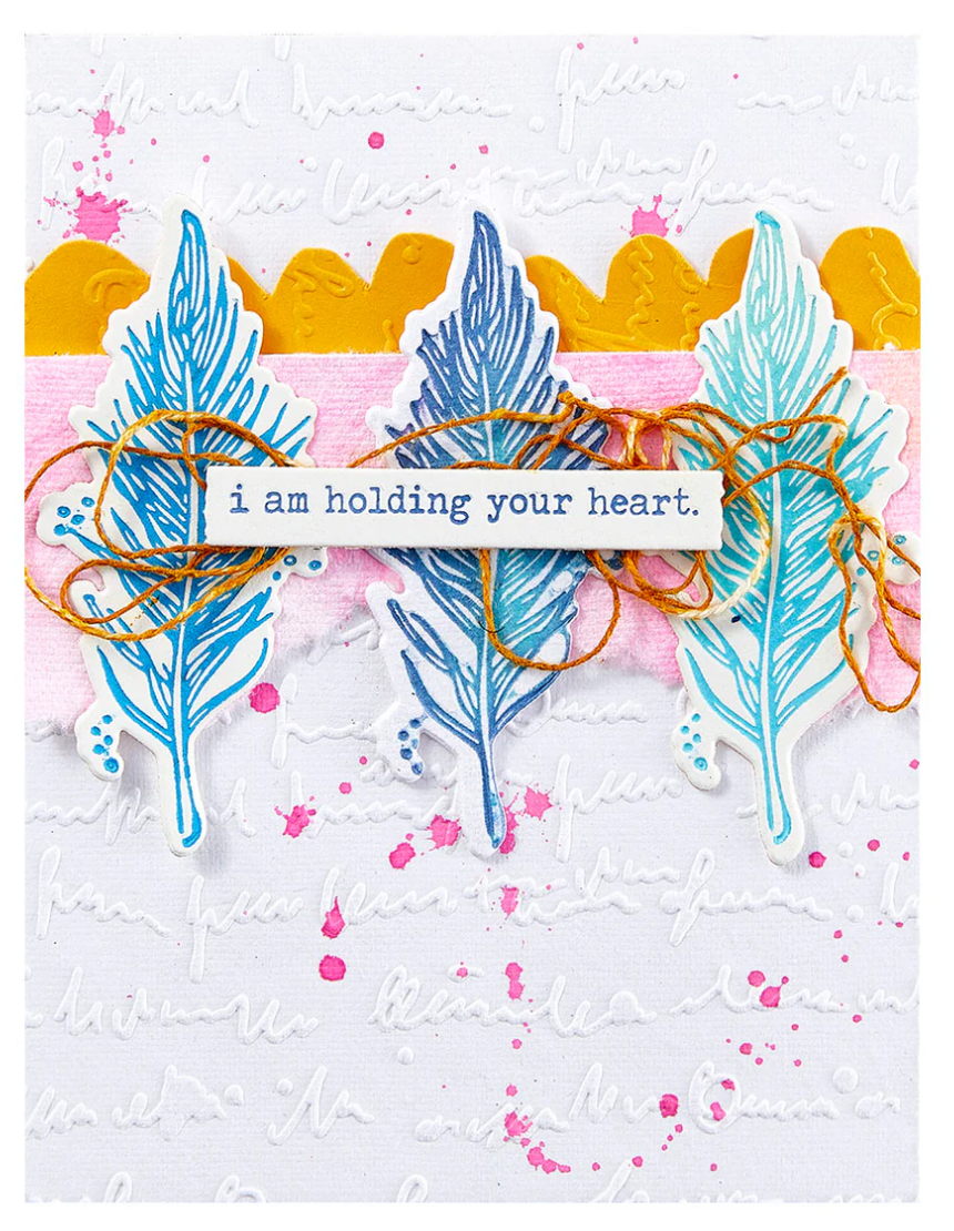 Spellbinders Scribbled Letter Embossing Folder from the Collaged Birds