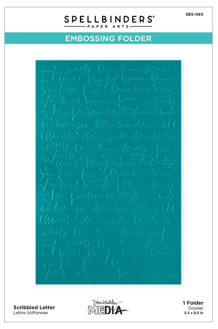 Spellbinders Scribbled Letter Embossing Folder from the Collaged Birds