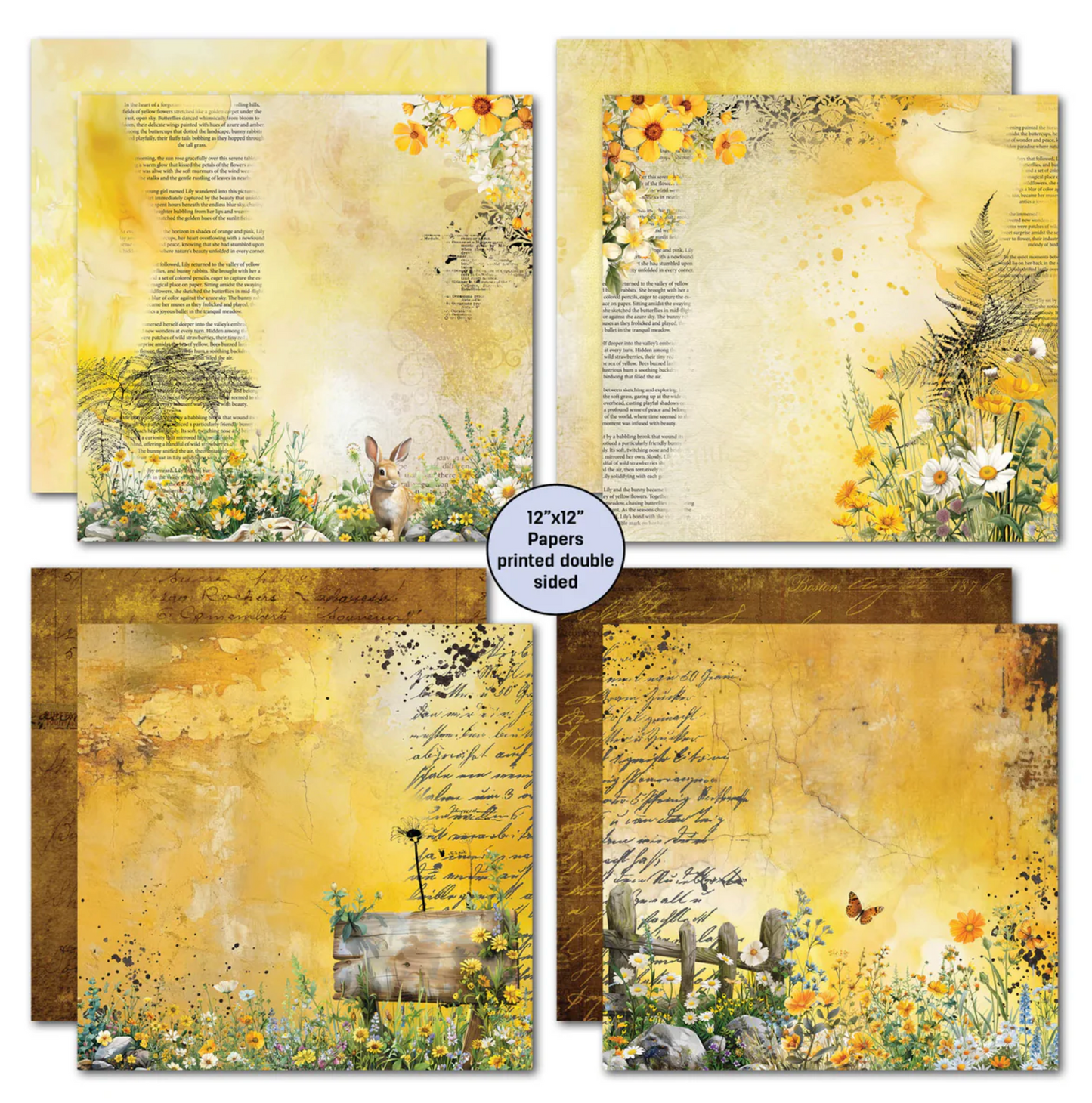 3Quarter Designs Hey Buttercup 12x12 Design Paper & Diecuts Set