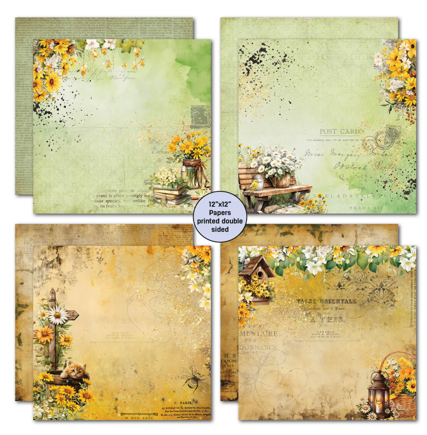 3Quarter Designs Hey Buttercup 12x12 Design Paper & Diecuts Set
