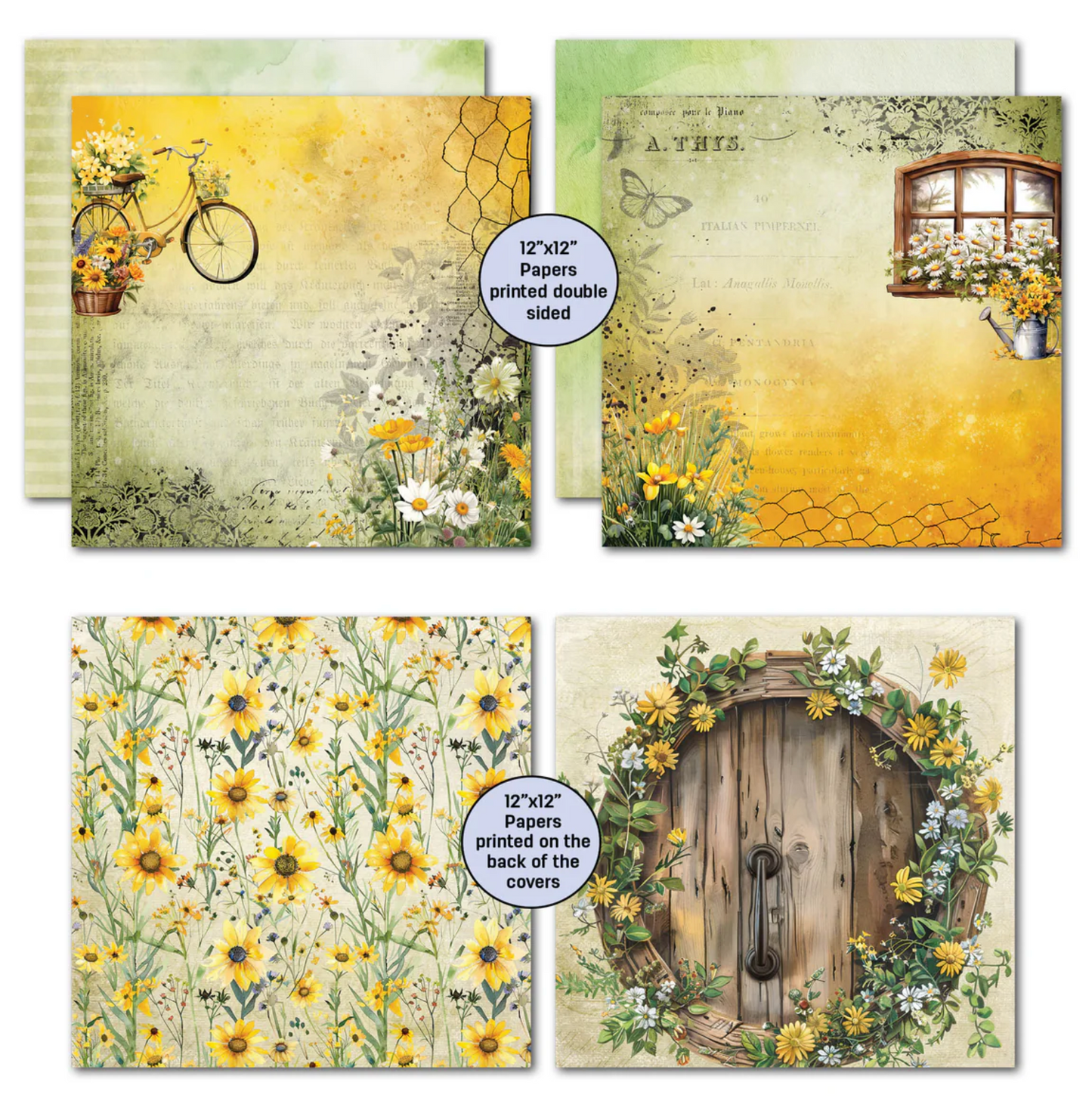 3Quarter Designs Hey Buttercup 12x12 Design Paper & Diecuts Set