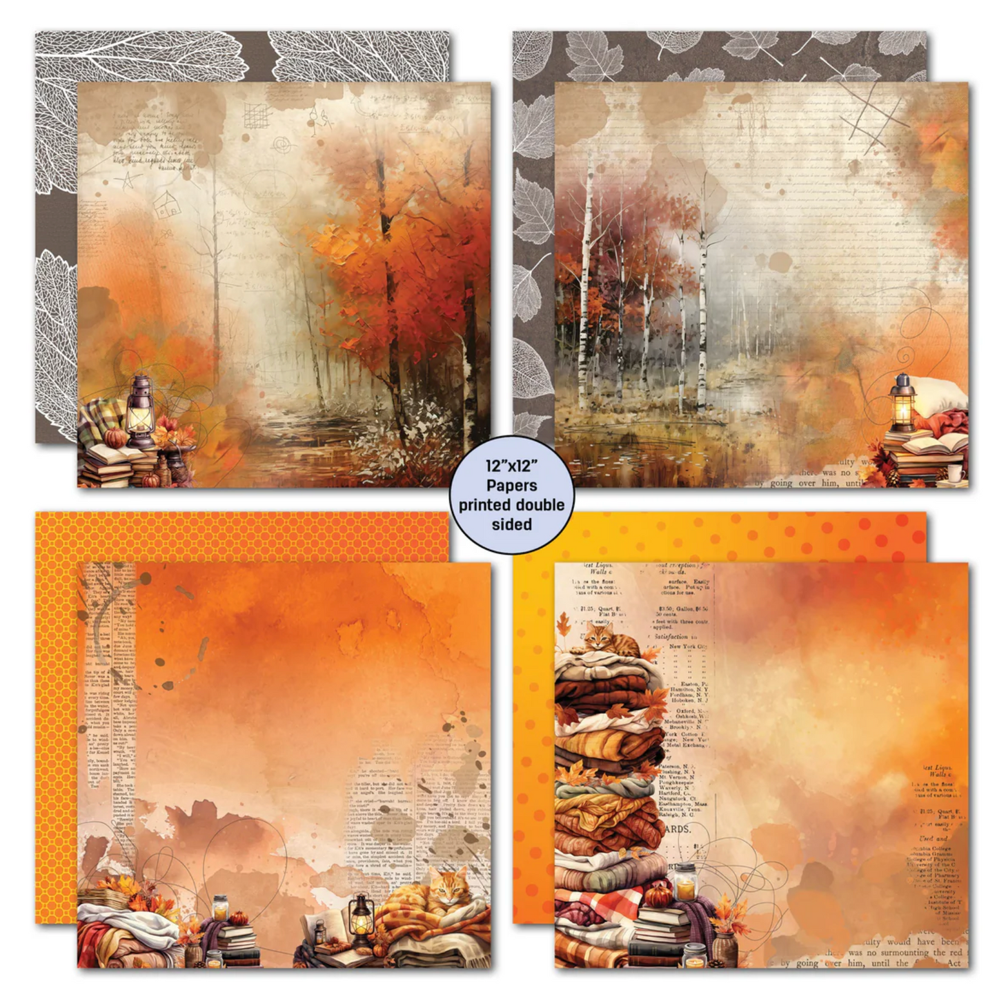3Quarter Designs Falling Leaves 12x12 Scrapbook Collection