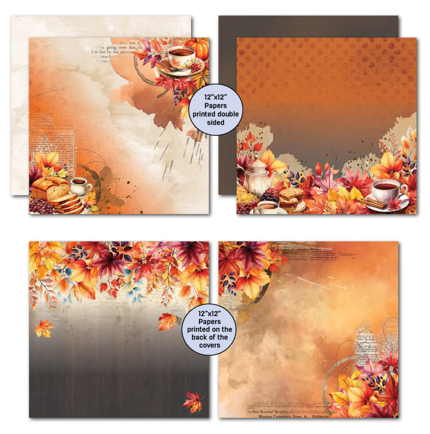 3Quarter Designs Falling Leaves 12x12 Scrapbook Collection