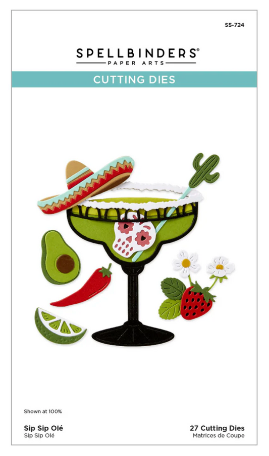 Spellbinders Sip Sip Ole' Etched Dies