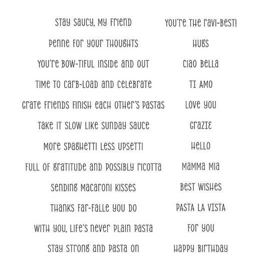 Spellbinders Stay Saucy Clear Stamp Set