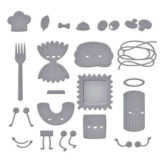 Spellbinders Pasta Friends Etched Dies