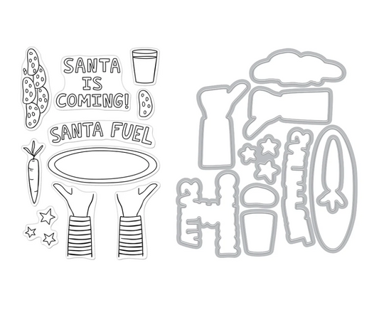 Hero Arts Santa Fuel Stamp & Cut Set