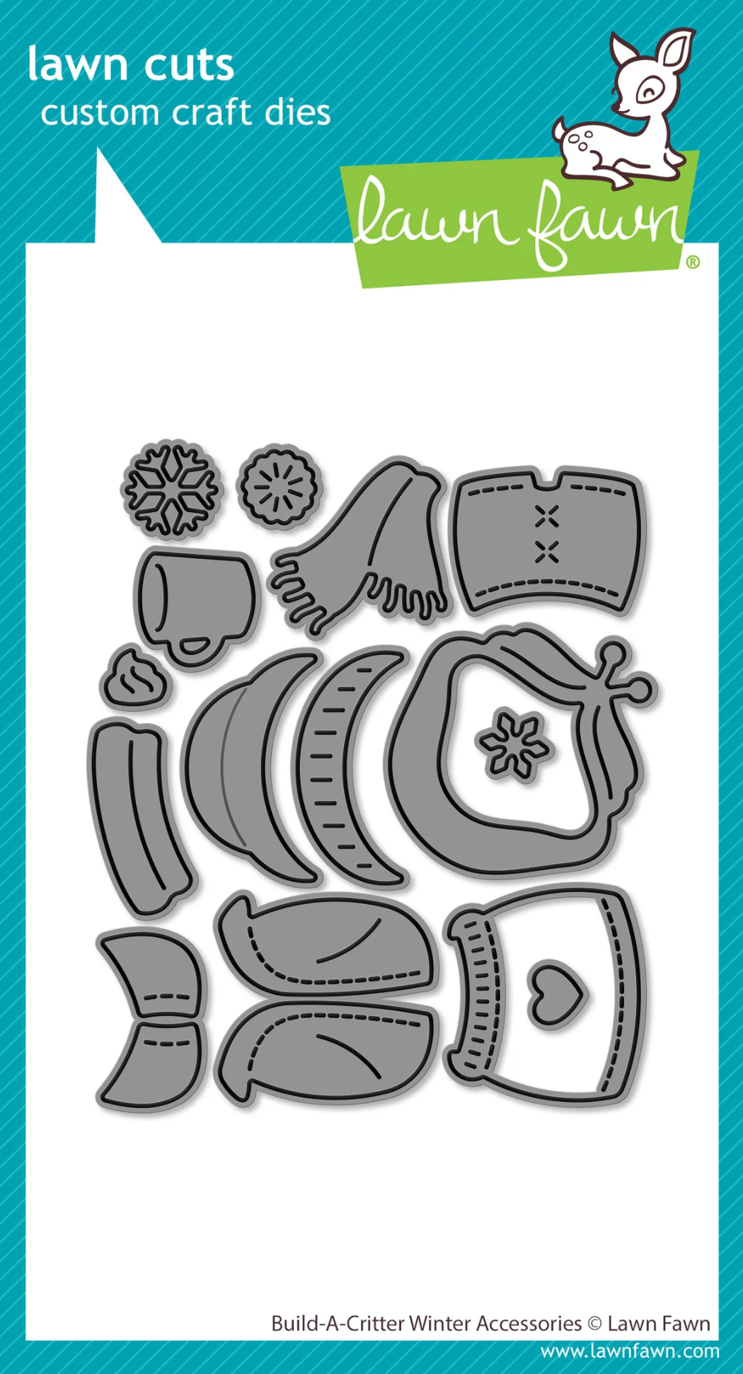 Lawn Fawn Build-A-Critter Winter Accessories Dies