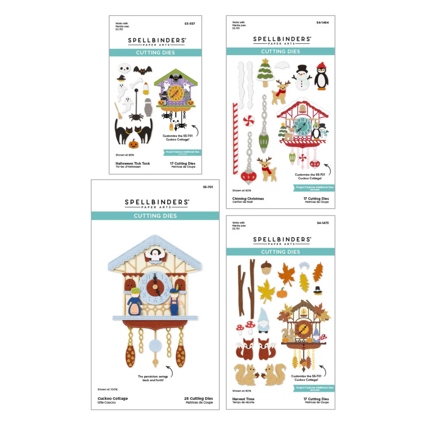 Spellbinders Cuckoo Cottage Die Bundle