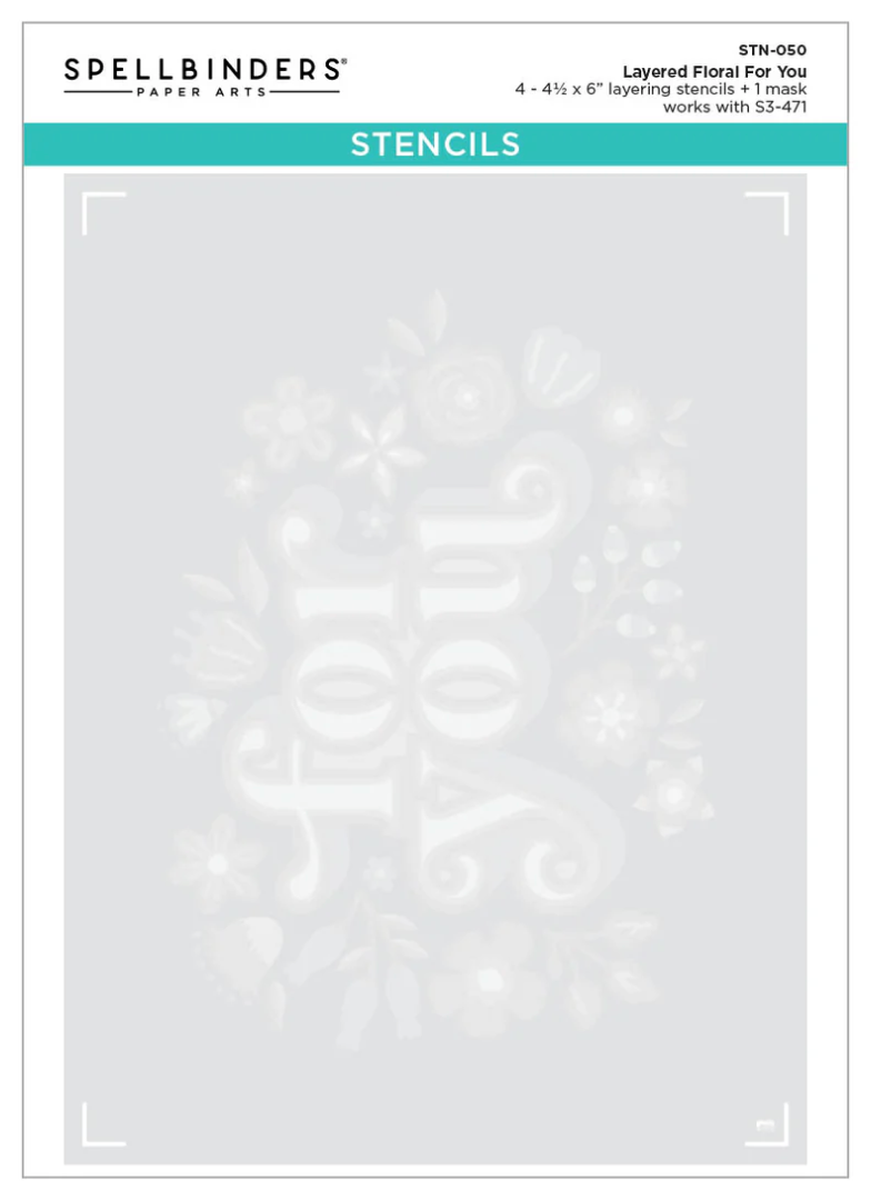 Spellbinders Floral For You Stencil and Die Set