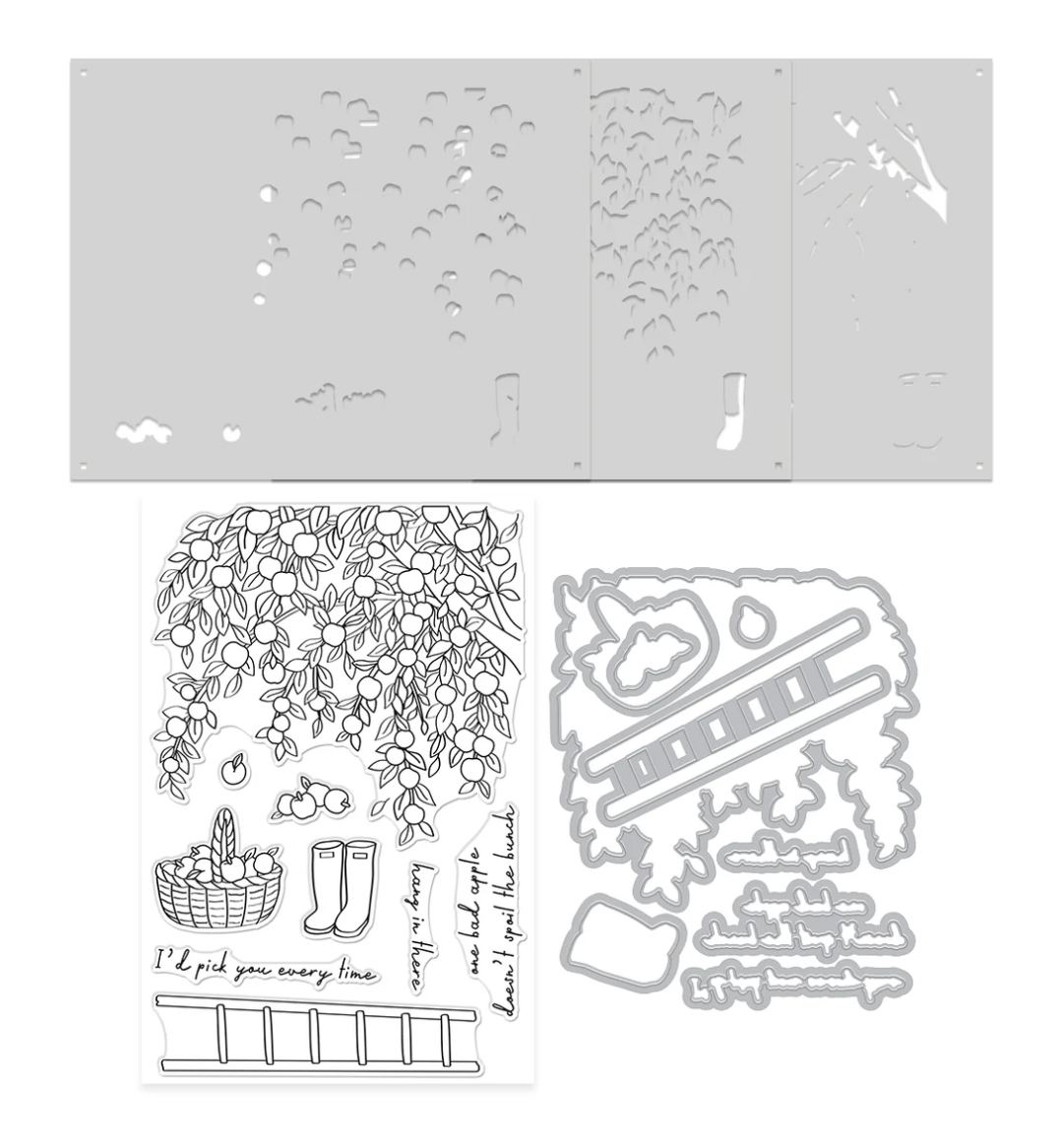 Hero Arts In The Orchard Stamp & Cut & Stencil Bundle
