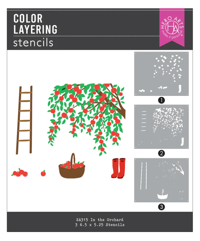 Hero Arts In The Orchard Stamp & Cut & Stencil Bundle