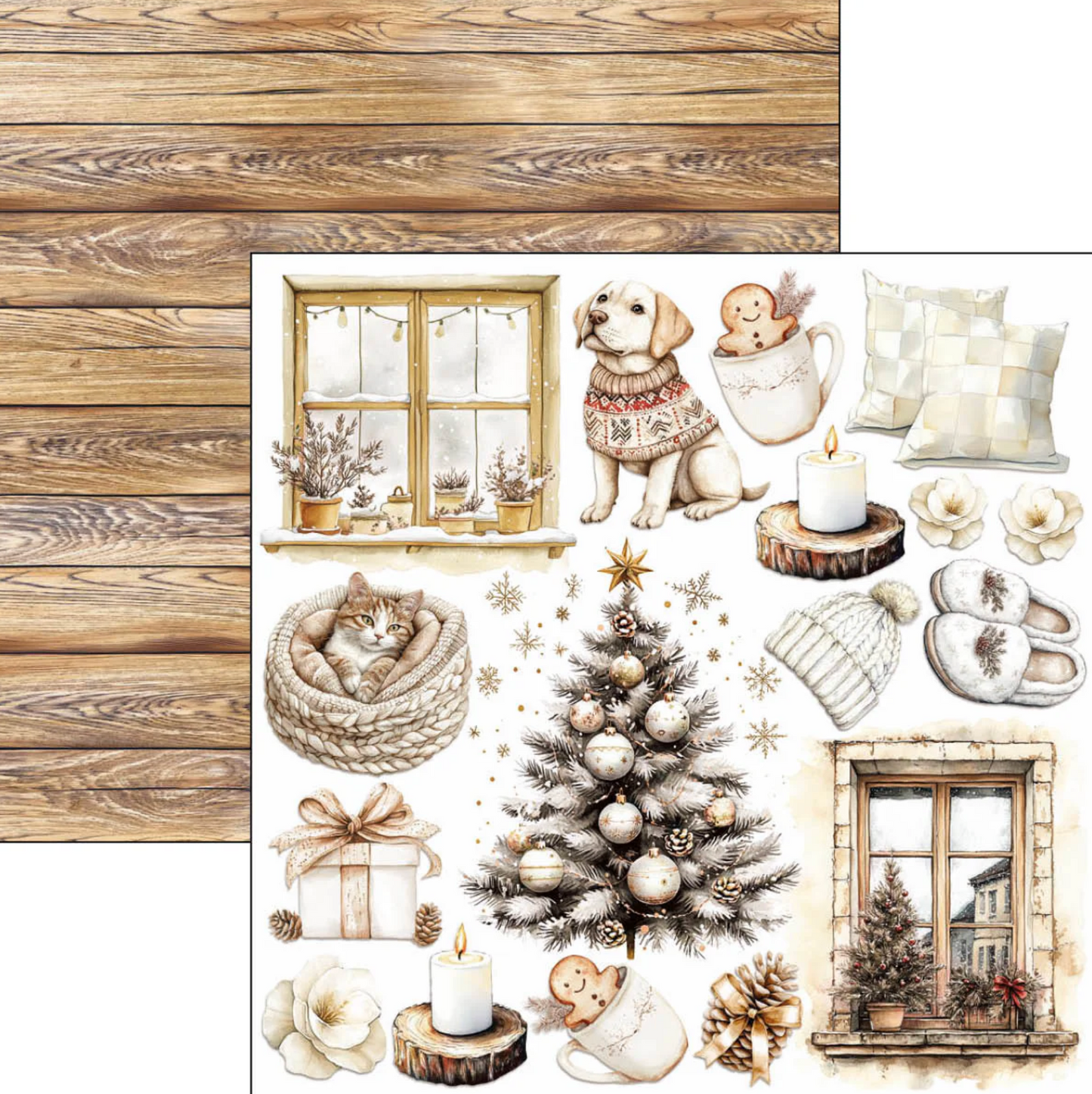 Ciao Bella Winter Season Fussy Cut Pad 6"x6" 24/Pkg