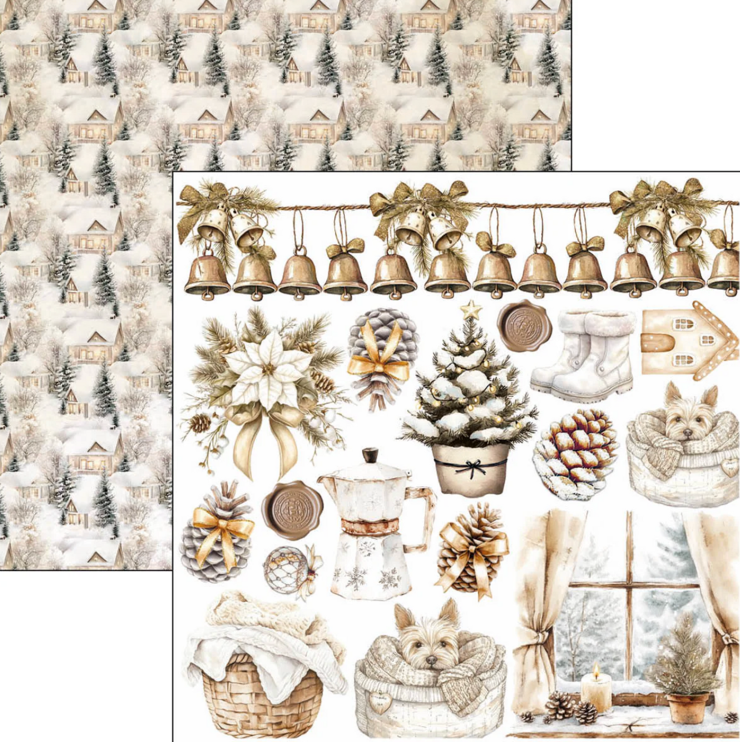 Ciao Bella Winter Season Fussy Cut Pad 6"x6" 24/Pkg