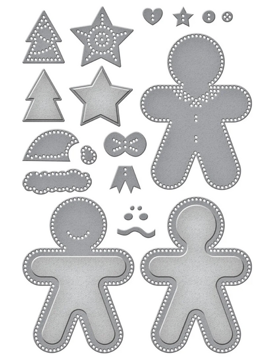 Spellbinders Felt Gingerbread Boy & Girl Etched Dies
