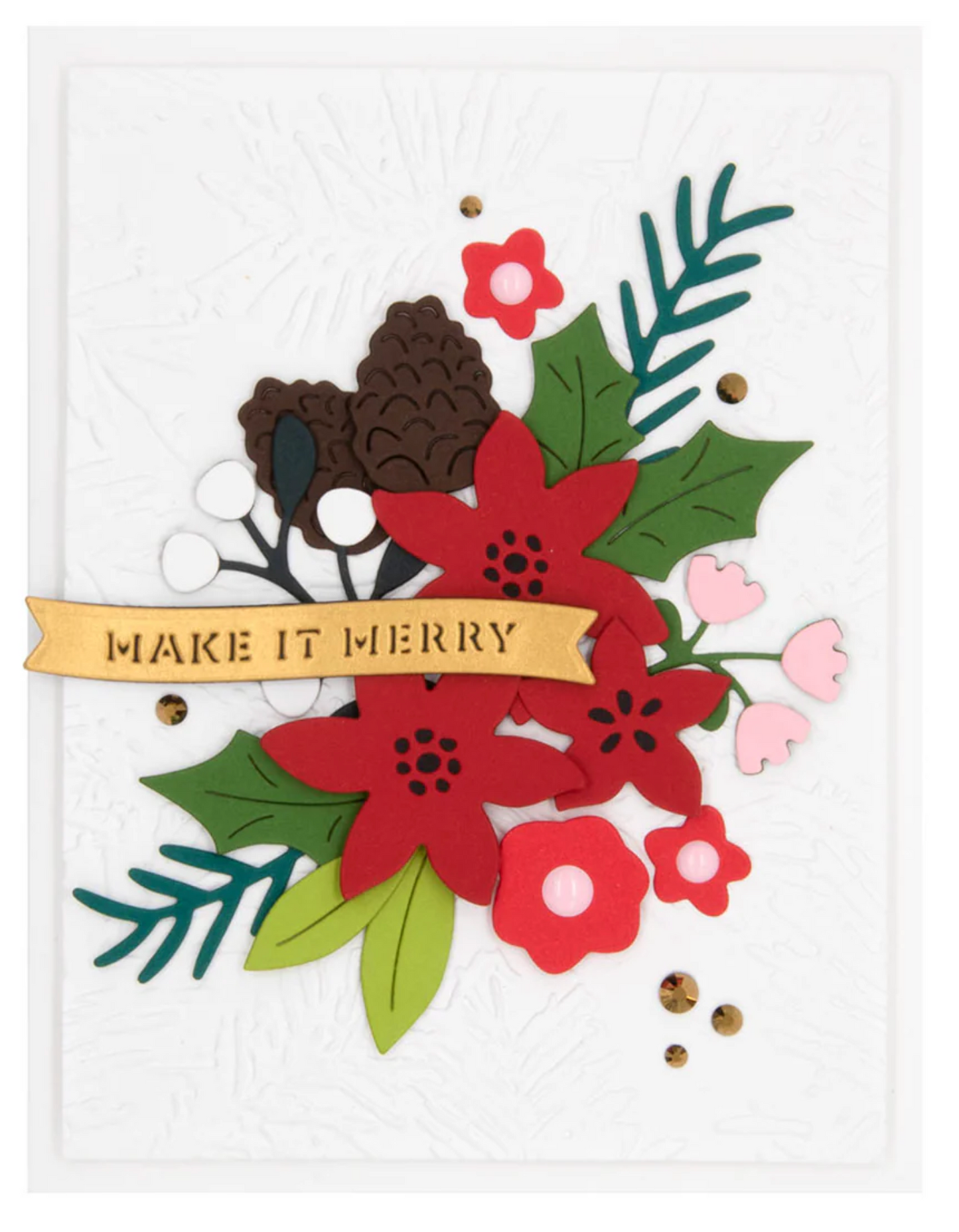 Spellbinders Make It Merry Sentiments Etched Dies