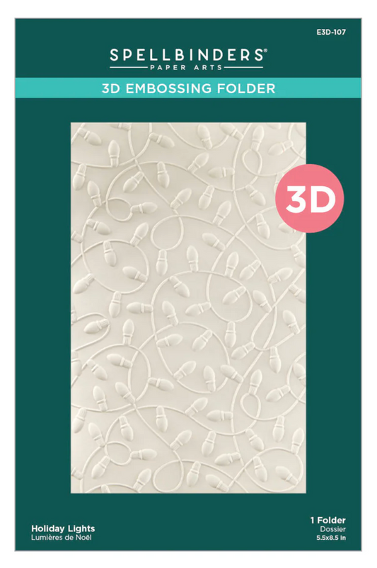 Spellbinders Holiday Lights 3D Embossing Folder