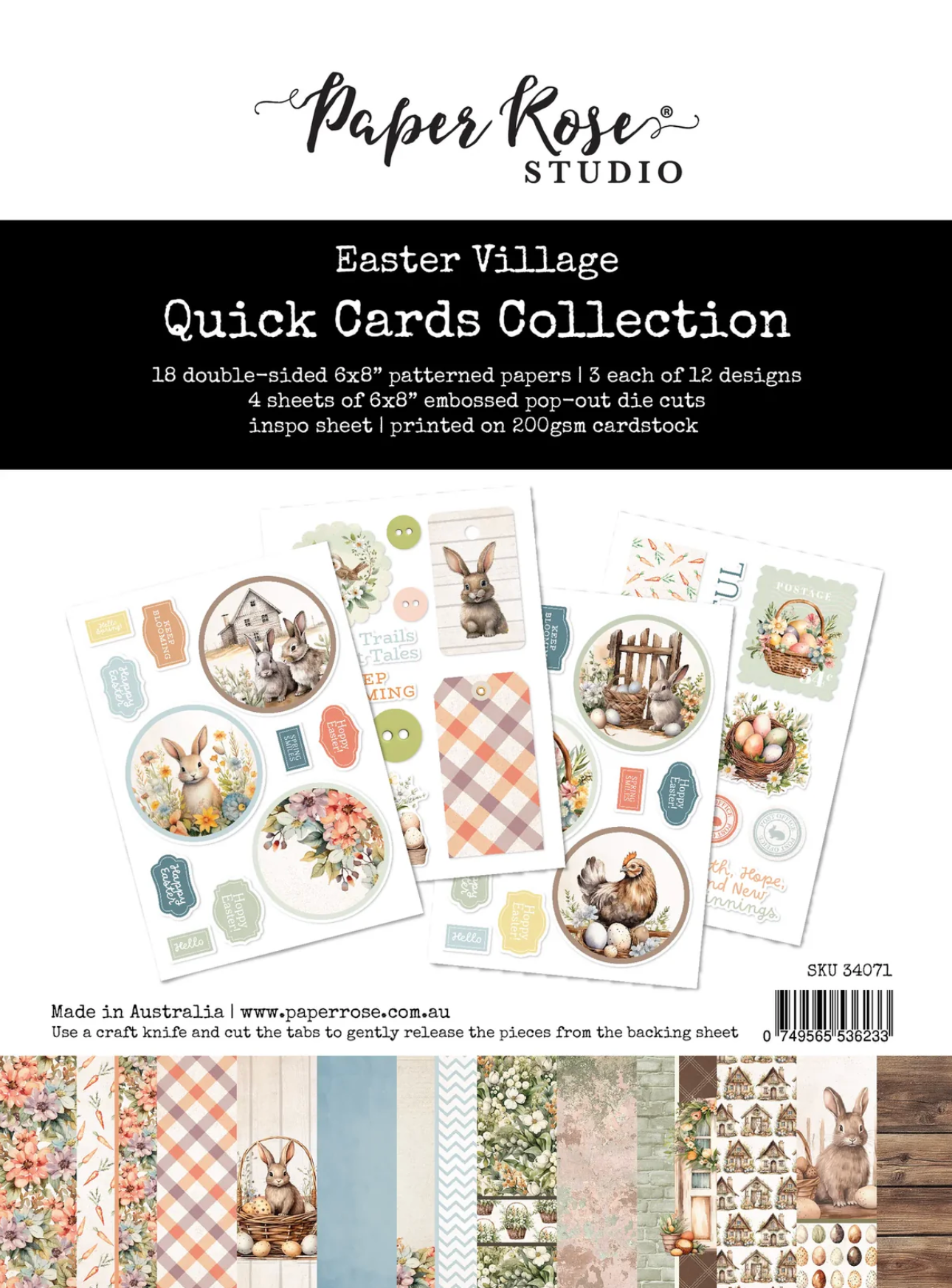 Paper Rose Studio Easter Village Quick Cards