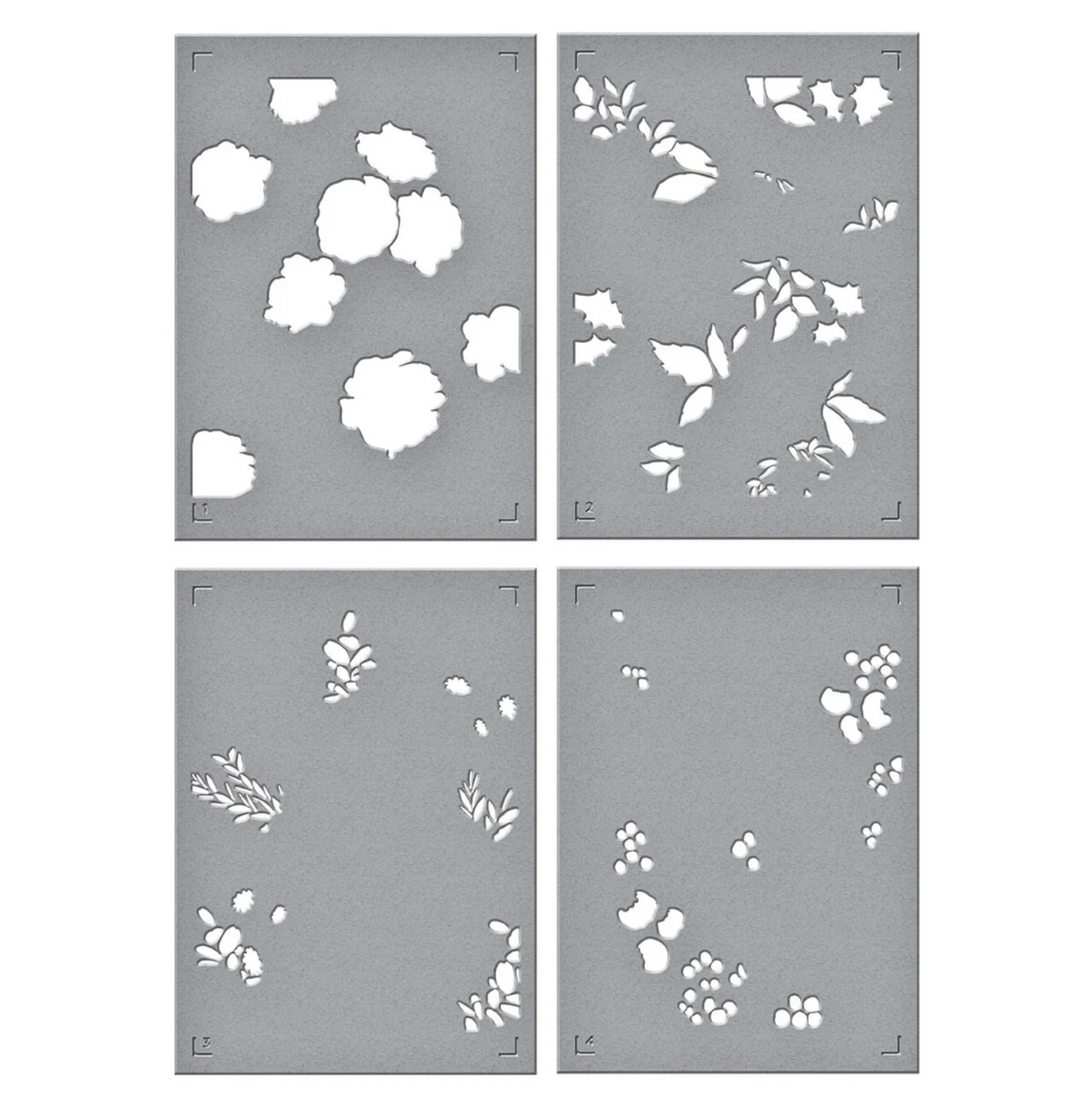 Spellbinders Winter Rose Background BetterPress and Stencil Bundle