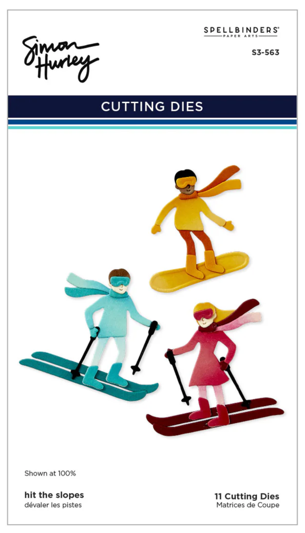 Spellbinders Ski-son's Greetings Dies and 3D Folder Bundle