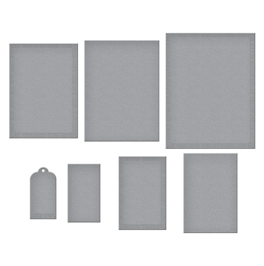 Spellbinders Linear Touch Rectangles and Tag Etched Dies