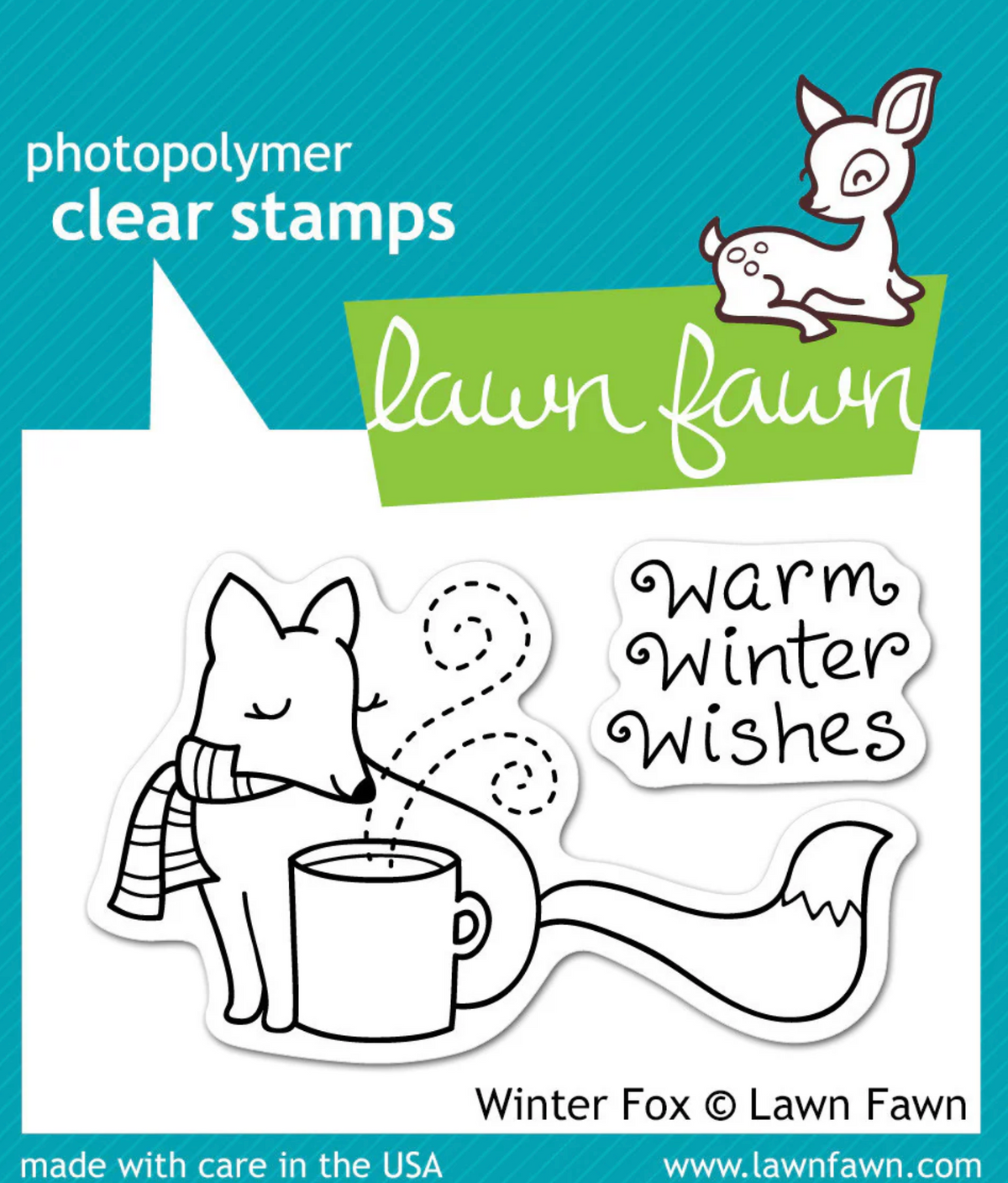 Lawn Fawn Winter Fox Stamp