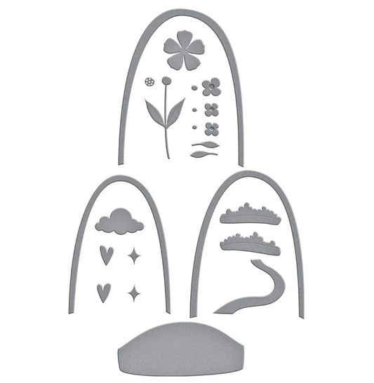 Spellbinders Over The Rainbow Etched Dies