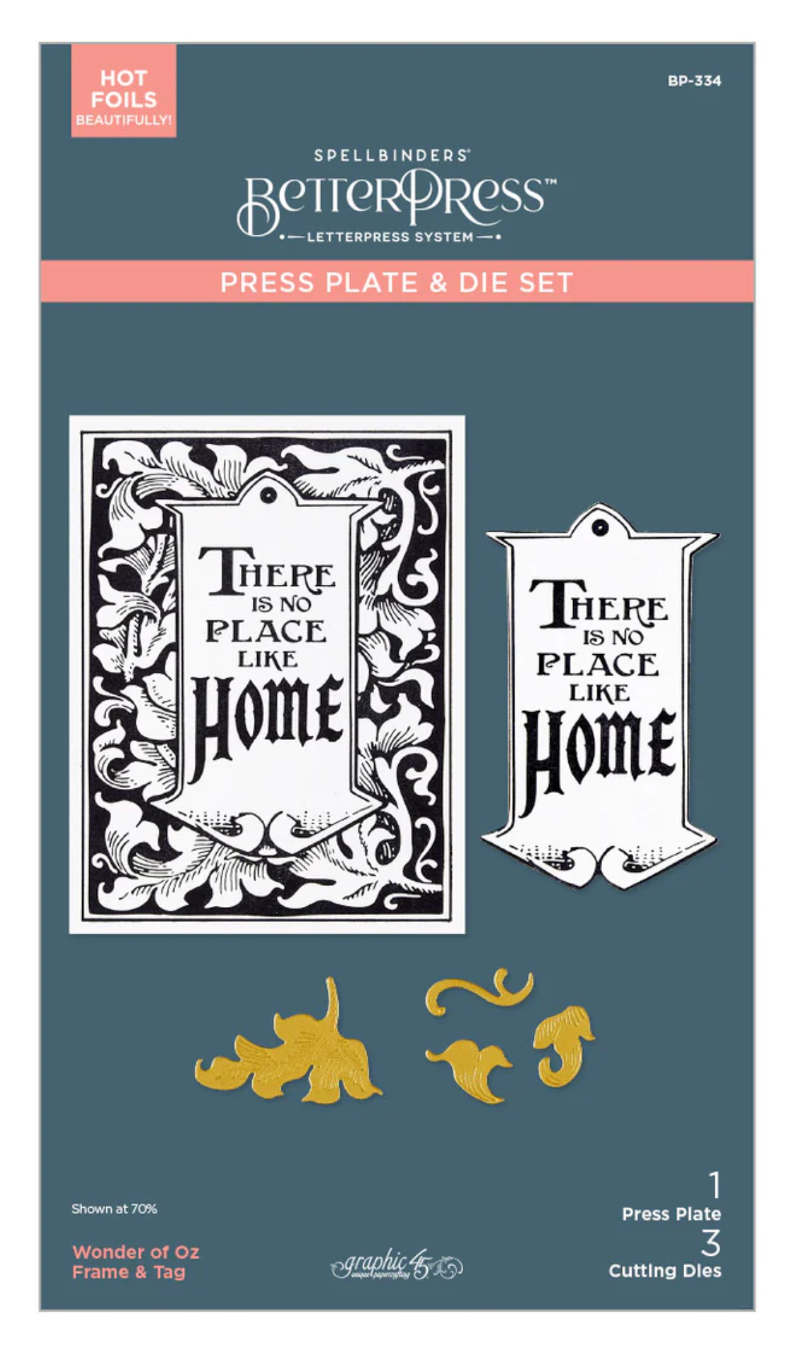Spellbinders Wonder of Oz Frame & Tag BetterPress Plate & Die Set