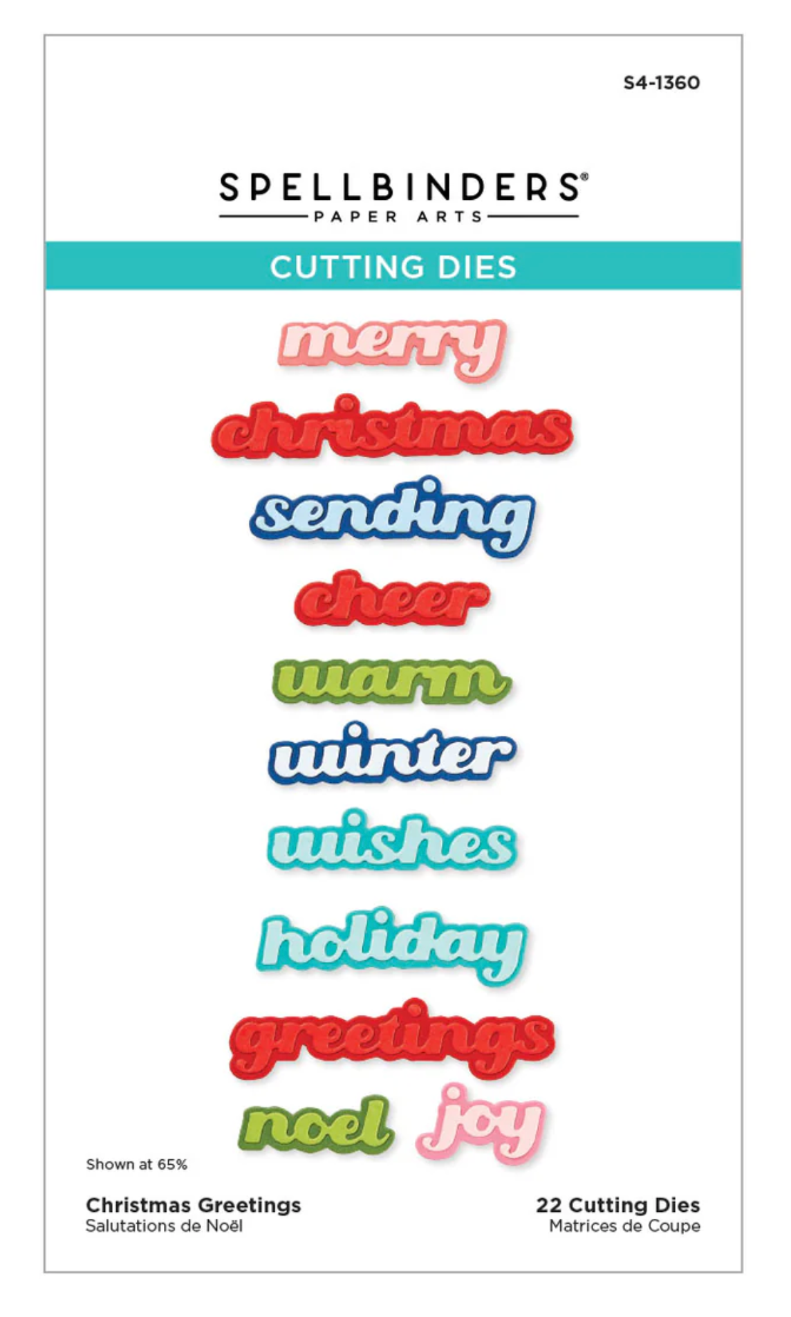 Spellbinders Christmas Greetings Etched Dies