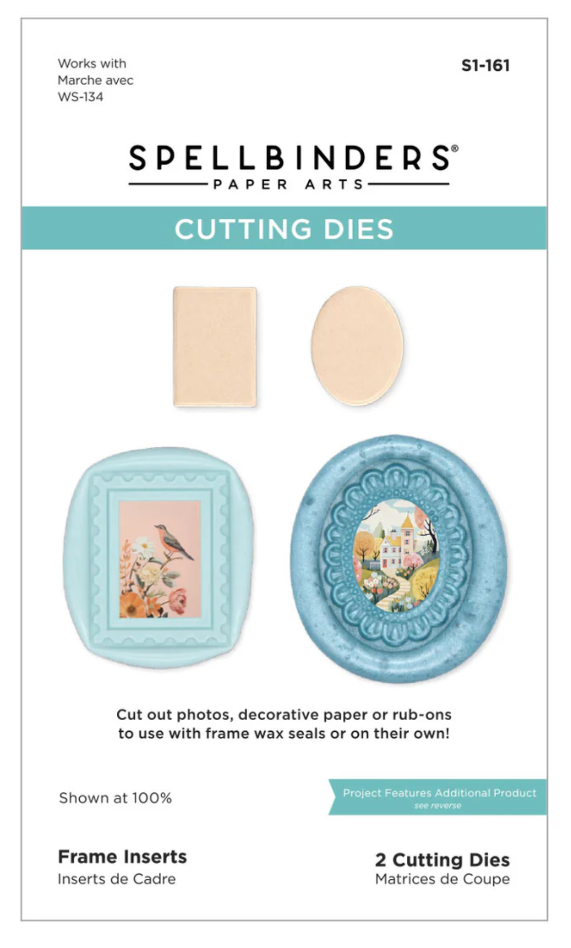 Spellbinders 2 Pack Frames Wax Seal Stamps & Dies Bundle