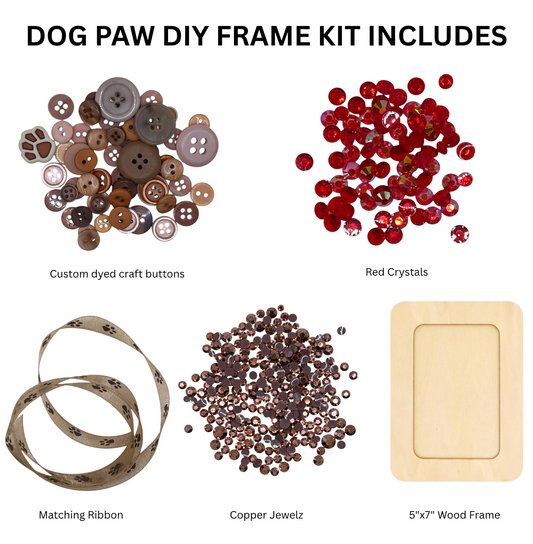 Buttons Galore and More Dog Paw Frame DIY Craft Kit
