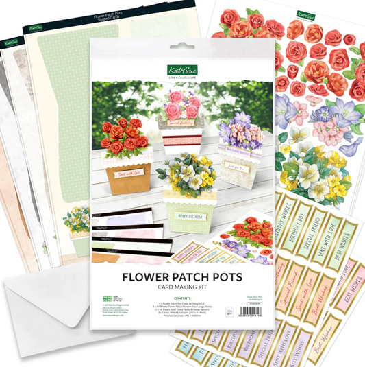 Katy Sue Flower Patch Pots Card Making Kit