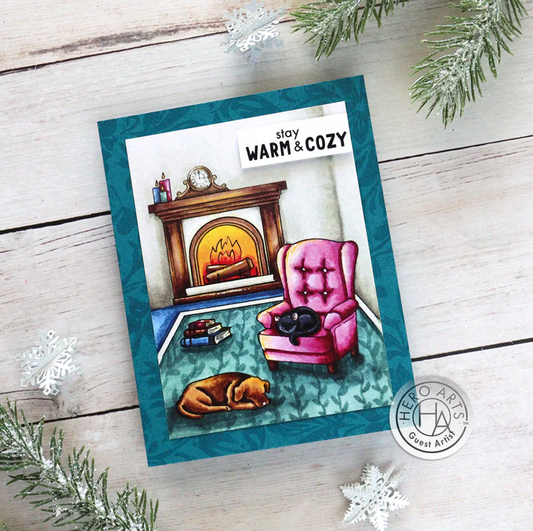 Hero Arts Cozy Study Stamps & Dies Bundle