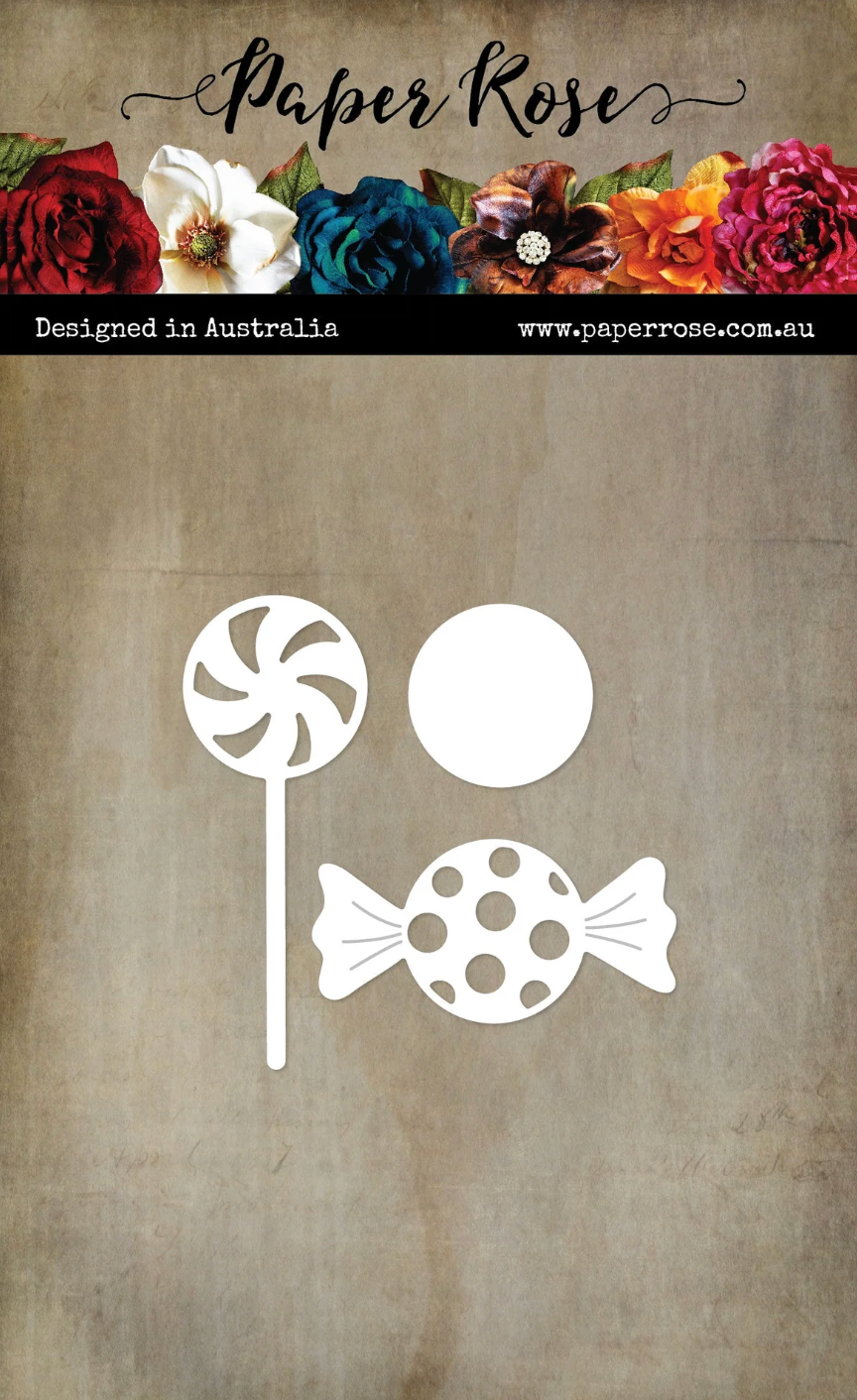 Paper Rose Christmas Candy Lollipop Small Metal Cutting Die