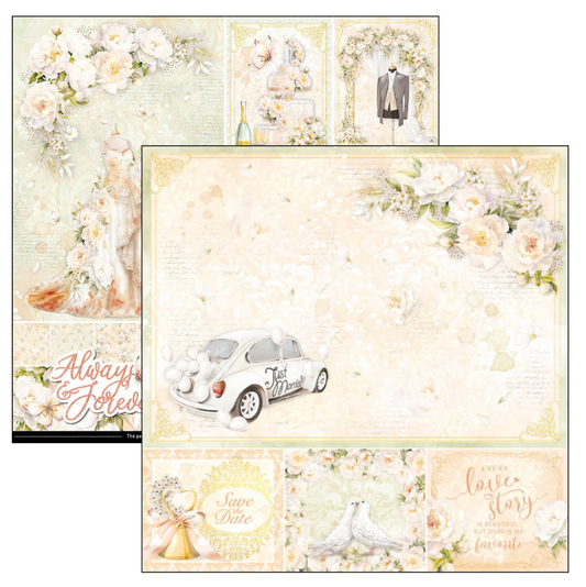 Ciao Bella Always & Forever Paper Pad 12"x12" 12/Pkg