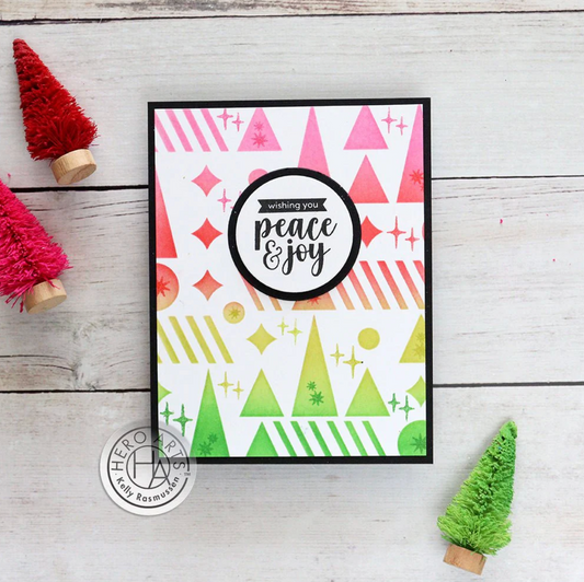 Hero Arts Geometric Holiday Stencil