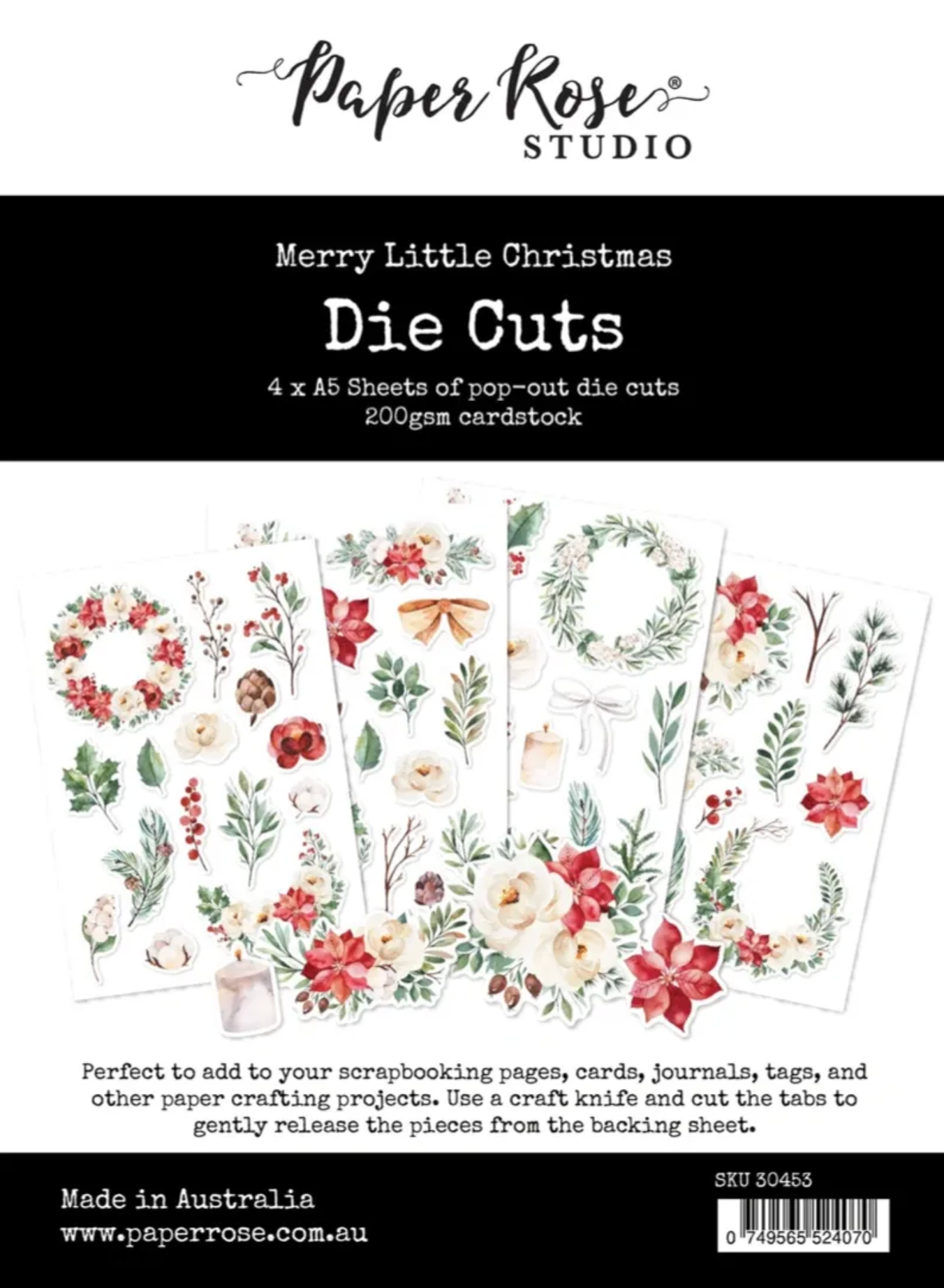 Paper Rose Merry Little Christmas Die Cuts