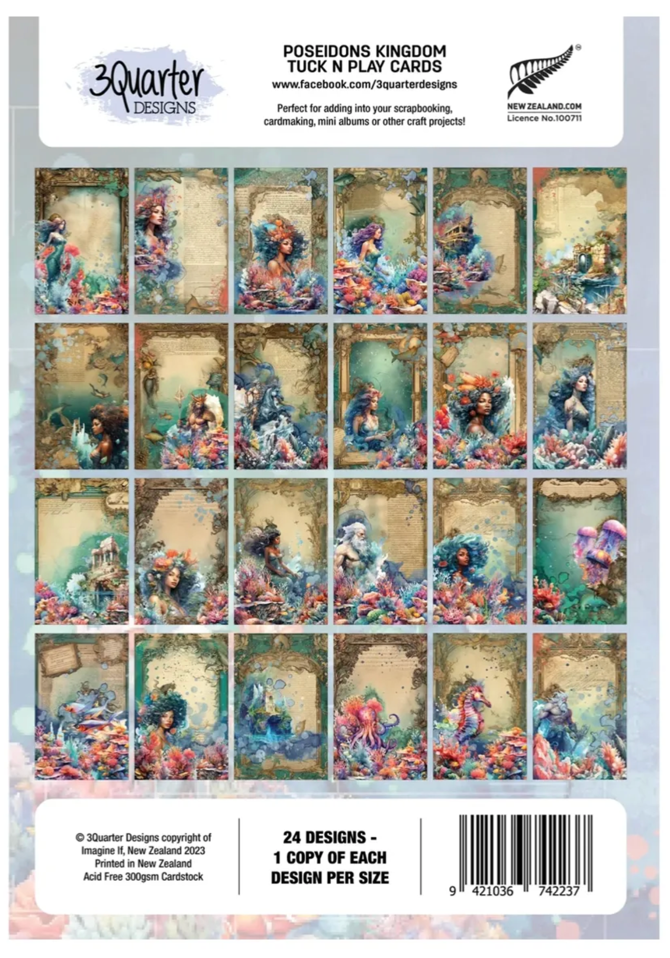 3Quarter Designs Poseidon's Kingdom Tuck N Play Cards