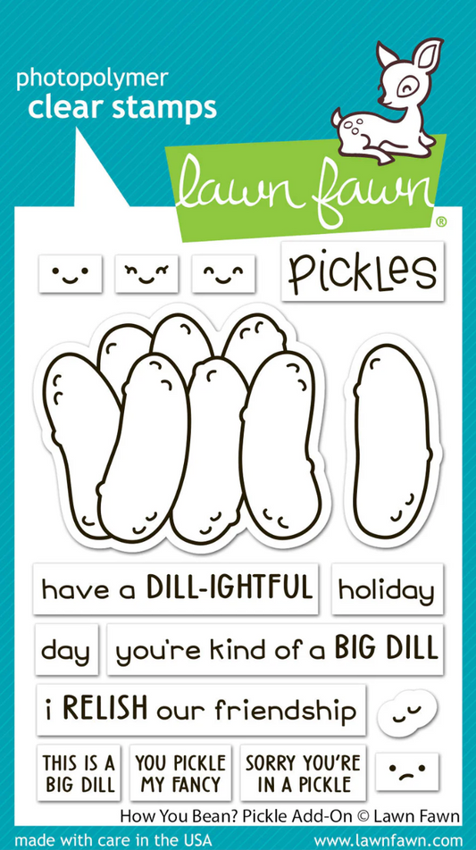 Lawn Fawn How you bean? Pickle Add-on (stamp+die+coloring stencil bundle)