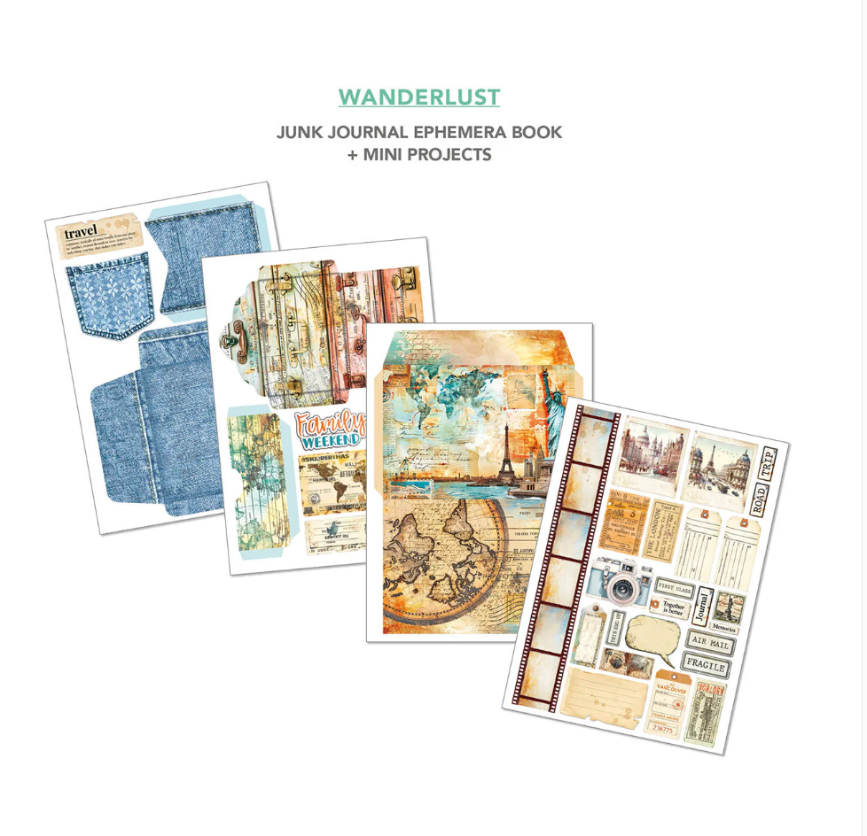 Ciao Bella Wanderlust Junk Journal & Ephemera Book A4