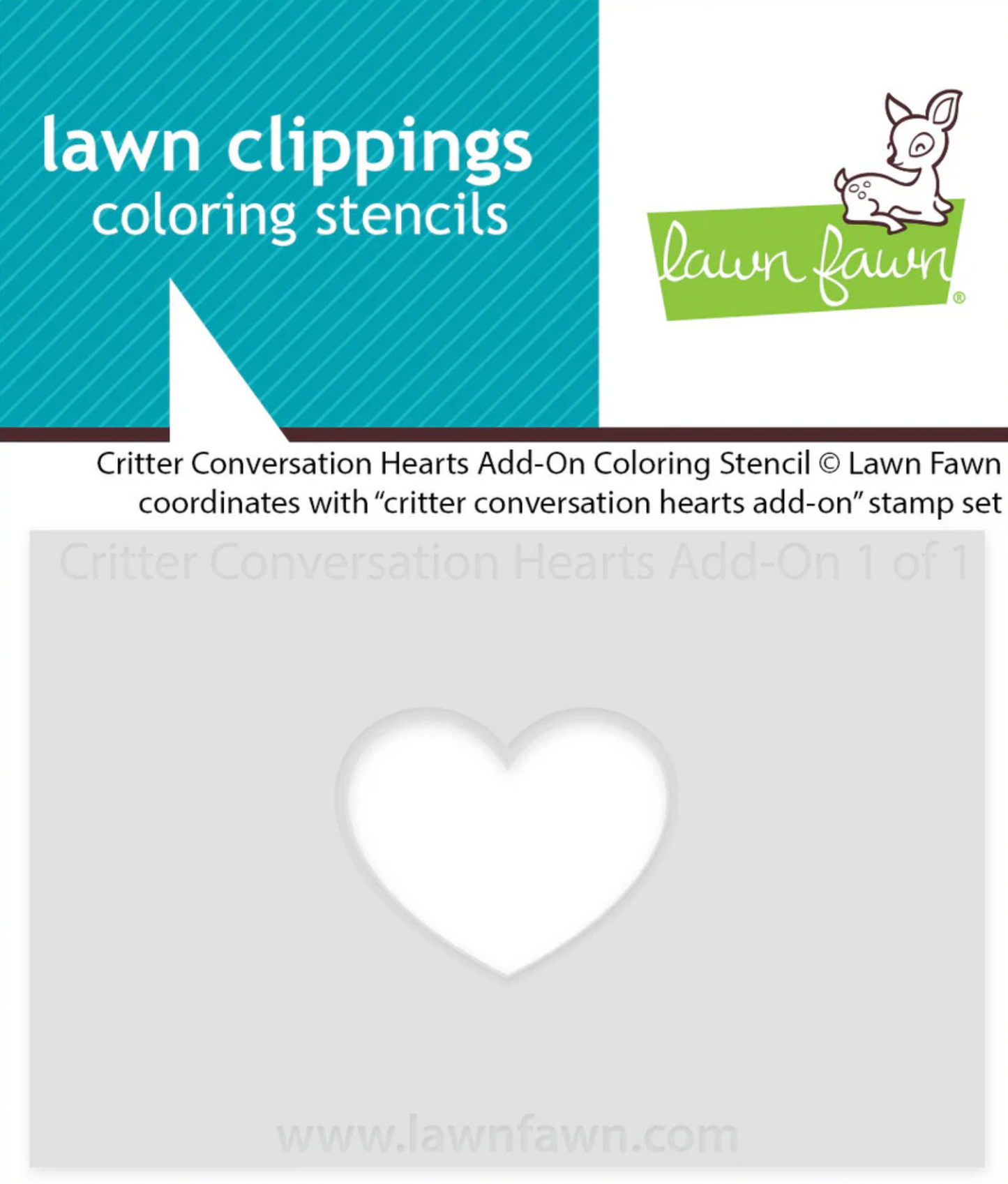 Lawn Fawn Critter Conversation Heart Add-On Bundle