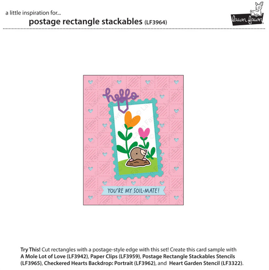 Lawn Fawn Postage Rectangle Stackables
